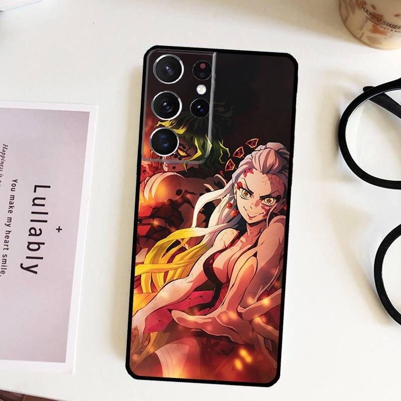 

Чехол Kimetsu no Yaiba Gyutaro и Daki для Samsung Galaxy S20 FE S21 S22 Ultra Note 20 S8 S9 S10 Note 10 Plus, задняя крышка Note 20 Ultra