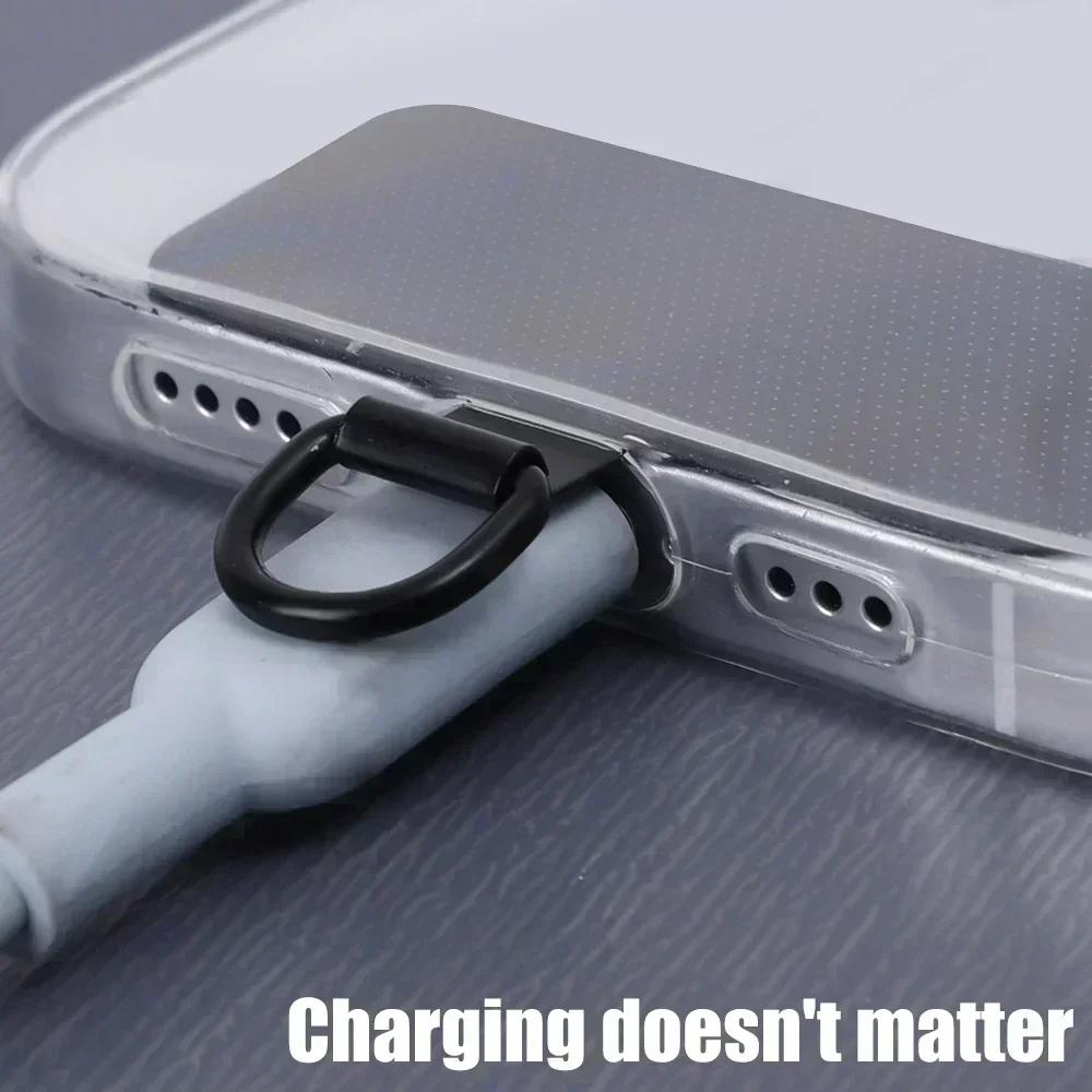 4/1pcs Metal Phone Lanyard Gasket Patch Durable Ultra Thin Mobile Phone Sling Rope Card Clip Snap Strap Hang Cord Tab