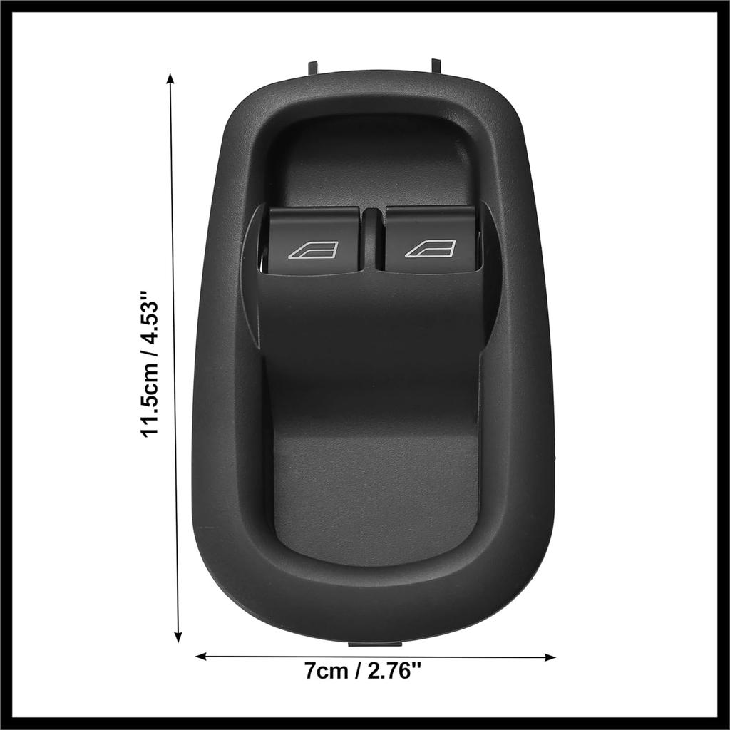 Power Window Switch 29885 1791339 for Ford Transit MK8 Custom 14 15 16 17 18 21 22 23 Driver Side Door Power Window Control with Light Switch Black