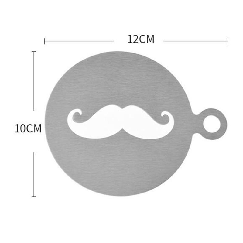 Coffee Latte Art Stencils For Drawing Barista Tools Stainless Steel Coffee Accessories Decorating Foam Shape Cake Baking Mold