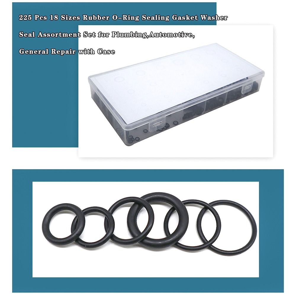 Assortment Kit High Pressure With Plactic Box Elastic Band O Ring Sealing Gaskets Washer Seals