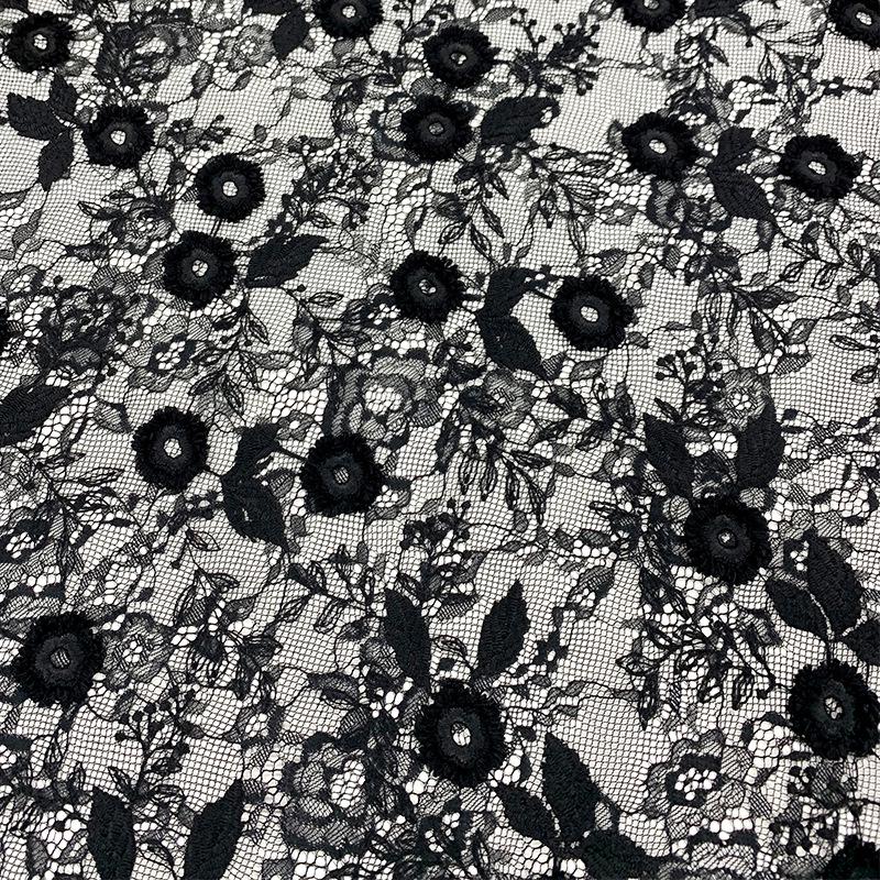 3D Embroidered Floral Lace Fabric for Dresses and Children's Clothing