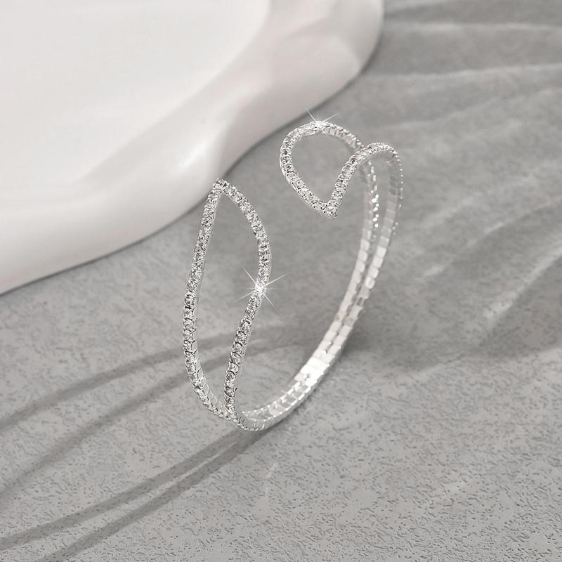 Hand Bracelet Jewelry - Fashionable Wristbands, Elastic Gemstone-Set Bracelets, Open-Ended Bracelets