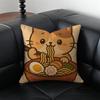 RRamen Animal Pillow Anime Art Cushion Cushion Cover Pillow Case Antidustmite Invisible zipper silky plush cushion