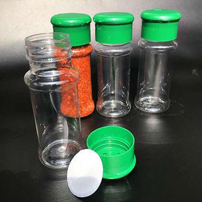2 pezzi di plastica attraenti e durevoli, sale, pepe, aceto, olio, ampolla, barattolo trasparente