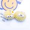 Fabric Fried Egg Pom-pom Doll Sheep Fur Keychain Material