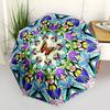1pc Butterfly Mandala Automatic Umbrella - Automatic Opening And Closing, Sturdy Iron Frame, Formal Occasions Yy251018124