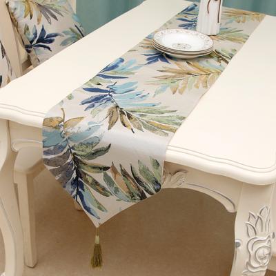 Inyahome Multi-Size Elegant Table Runners Cotton Linen for Home Dining Table Decorative Coffee Jacquard Tea Table Camino De Mesa