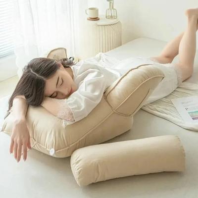 Bedhead Pillow Washable Neck Pillow Soft Bag Backrest Cushion Bed Simple Pillow Soft and Skin Friendly Pillow for Home Leisure