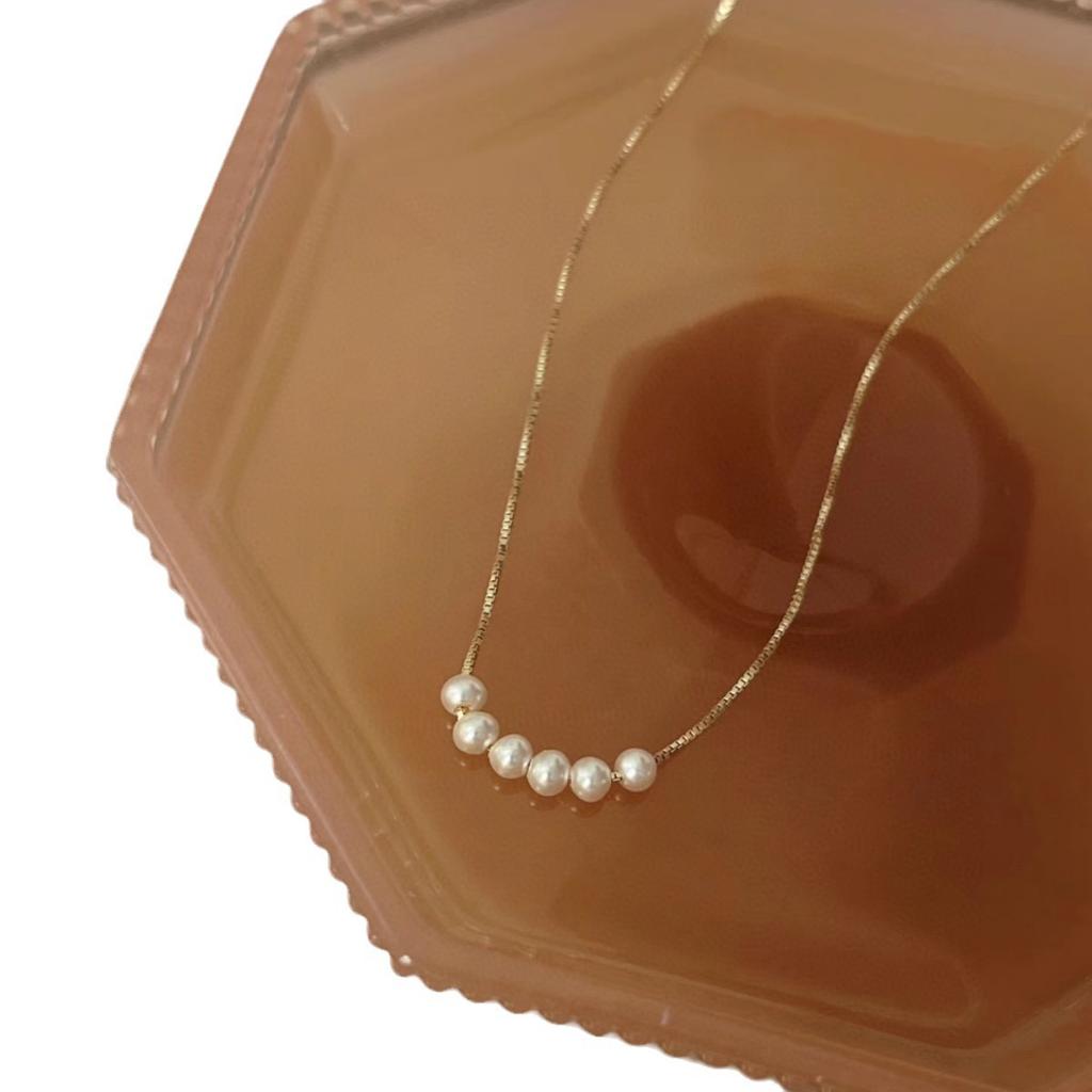 925 Sterling Silver Necklace, Simple and Versatile Jewelry, Natural Freshwater Pearl Smile Collarbone Chain, Women's Ins Senior Sense 2026