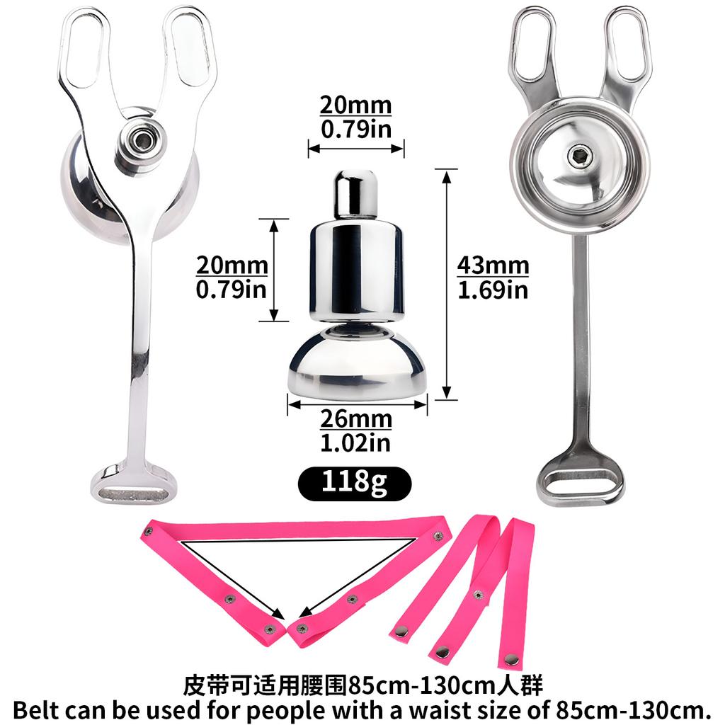 Men's Chastity Lock Plus Adjustable Auxiliary Transvestite Stimulation Clitoris Compression Restraint Chastity Lock