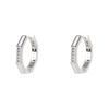 Mezmic White Octagonal 925 Sterling Silver Earrings