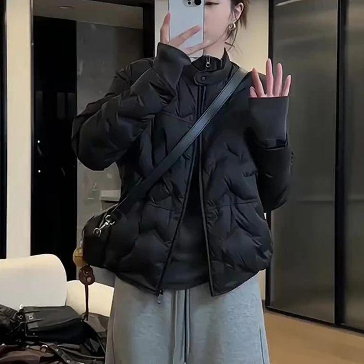 Light down cotton clothes women's autumn and winter new products short stand-up collar fashion warm versatile early winter coat