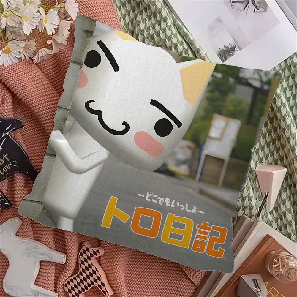 Inoue Toro CUTE Cat Personalized Pillow Cover Kids Bedroom Wild Party Decor Pillowcase Kid Birthday Shower Gift