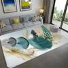 Fashion Feather Print Carpets for Living Room Bedroom Decoration Anti-Slip Home Decor Large Area Rugs Washable Cloakroom Art Mat