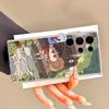 Roztomilý obal na telefon Shinchan s pastelkami pro Samsung Galaxy S25 Edge S24 S26 S22 FE Note 20 Ultra 10 S23 Ultra S20 Plus S21