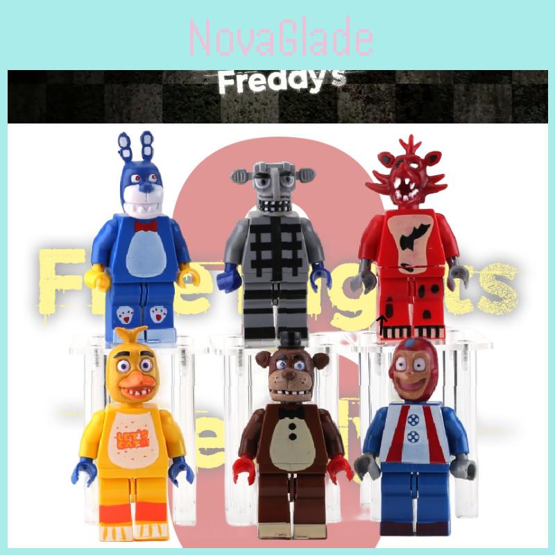 Urso da Noite Blocos de Montar Bolo de Aniversário Decoração para Assar Brinquedo Modelo Miniatura Estilo Cartoon Não Elétrico DIY Personalizável Conjunto de 6 Peças)