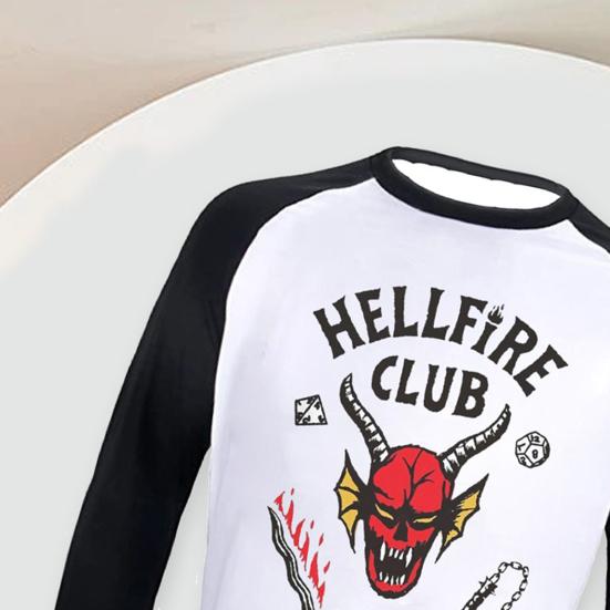 Tričko Hellfire Club Tříčtvrteční rukáv Svetr Streetwear Ženy Muži Estetická grafika Trička s potiskem Letní oblečení
