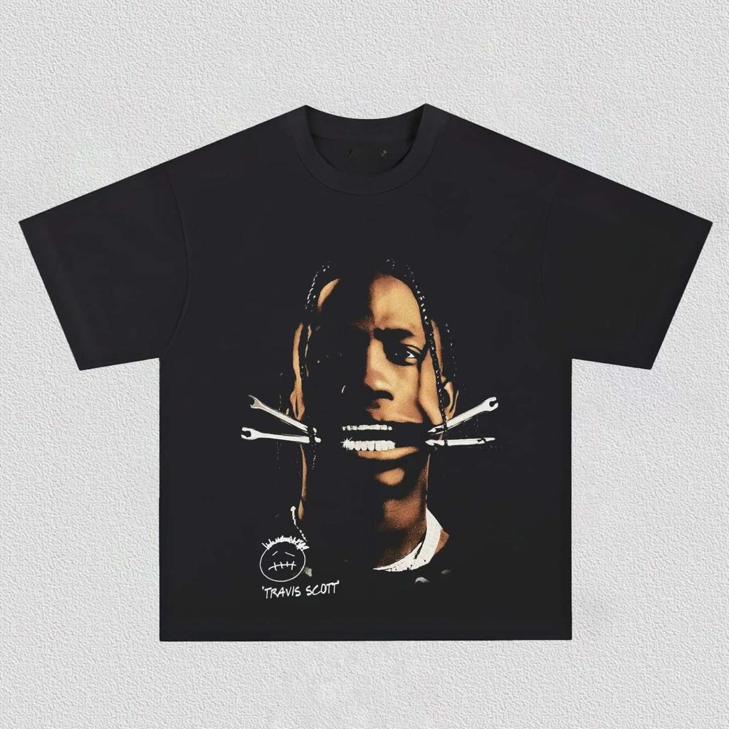 Travis Scott Y2k Graphics 100cotton Unisex Shirt 2026 New Oneck Short Sleeve Unisexs Womens Fashion Hiphop Tshirt Fan Gifts
