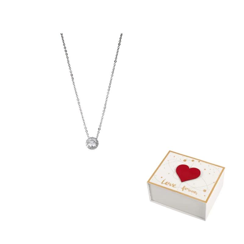 Swarovski Una Rhodium plated Necklaces Womens Silver