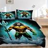 3pcs Trident, Aquaman Cover Set,Soft Comfortable Duvet Cover,Guest Room (1*Duvet Cover + 2*Pillowcases, Without Core) Yy251024053