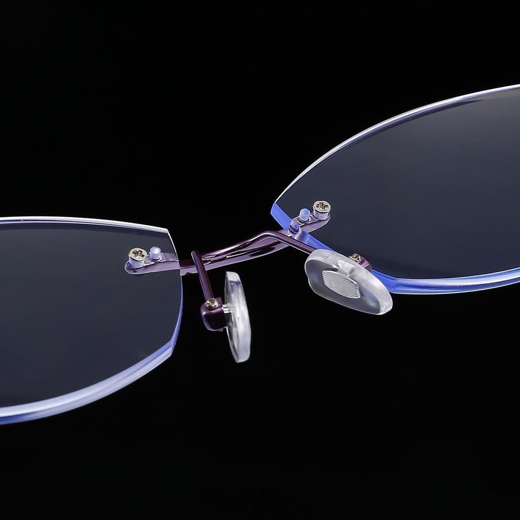 New High-end Frameless Reading Glasses for Women, Diamond-cut Anti-blue Light Reading Glasses for Women, Fashionable Age-reducing Reading Glasses