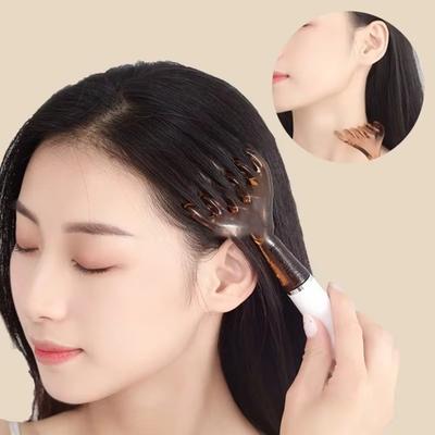 Six-Claw Head Meridian Massage Comb Wide Tooth Anti-static Long Handle Comb Handheld Massage Gua Sha Tools