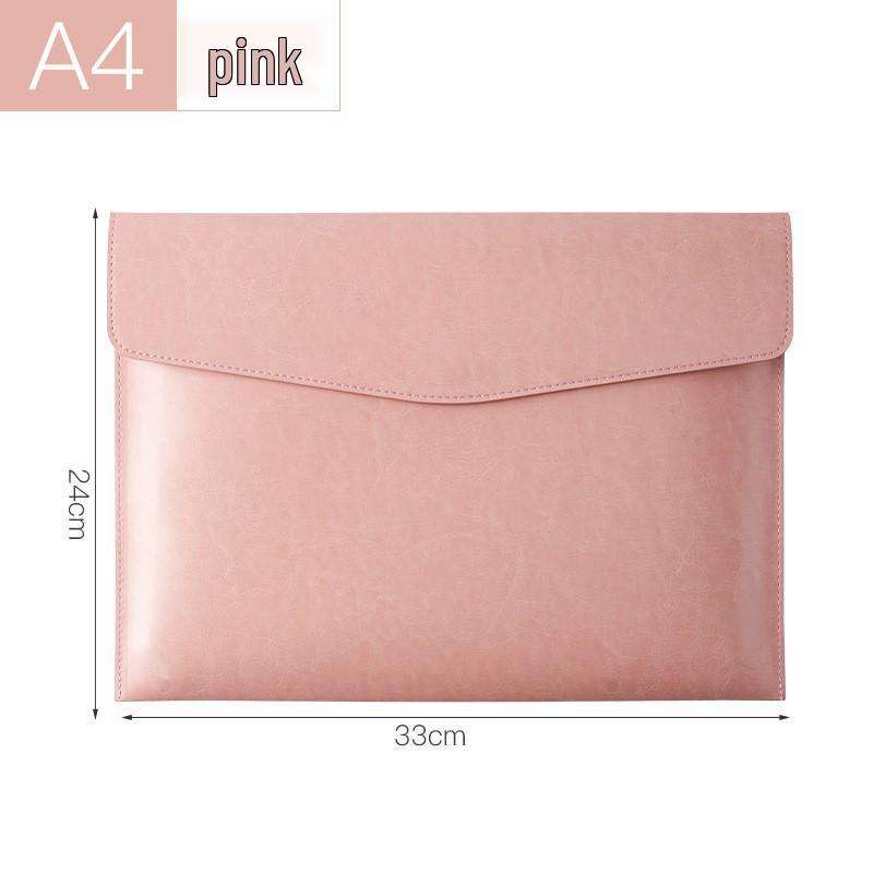 Business A4 PU File Bag - Simple Contract & Meeting Material Storage Envelope