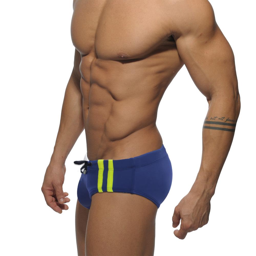 Men Swim Briefs Color Block Combination of Color Low Waist Tight Fit Sexy Swimwear Beach Wear Tanning Surfing