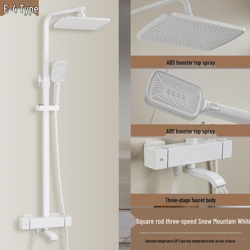 Thermostatic Shower Set with One-Touch Temp Lock & Boost Shower Head