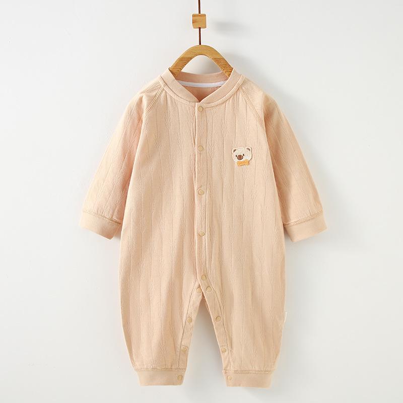 Pure Cotton Long Sleeve Baby Romper - Spring/Autumn Newborn Bodysuit & Boneless Pajamas