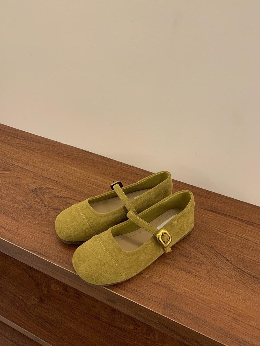 

Ретро нишевые балетки в стиле балета, с круглым носком, с неглубоким вырезом, одинарные туфли женские 2025 весна и осень, новые сказочные балетки Мэри Джейн 40