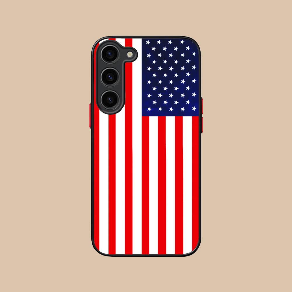USA America Flag Silicone Mobile Phone Case for Samsung Galaxy S26 S25 S24 S23 S22 S21 Plus FE Ultra Colorful Cover