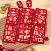 6Pcs Cute Lucky Red Pocket Cartooon New Year Red Packet Red Envelope Bag  Blessing Gift