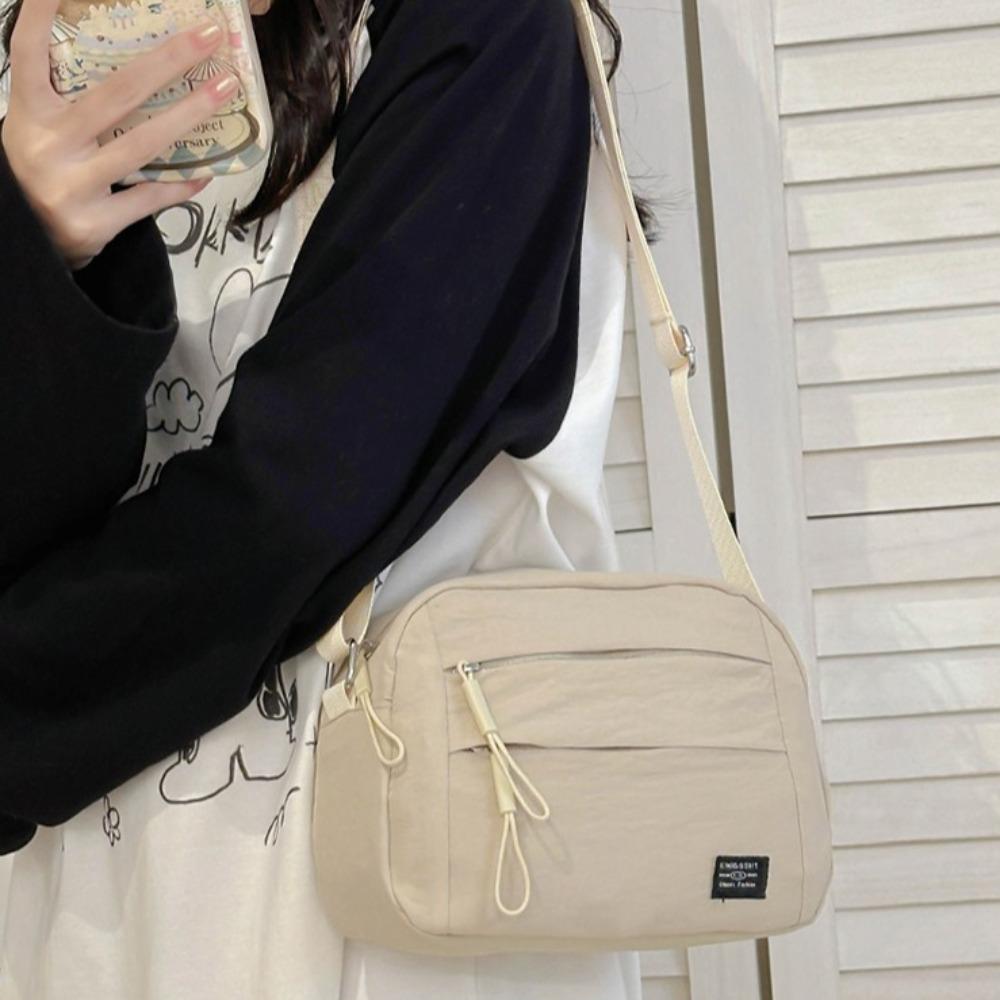 All-match Square Phone Pouch Large Capacity Canvas Crossbody Bag Sports Shoulder Bag  Boys