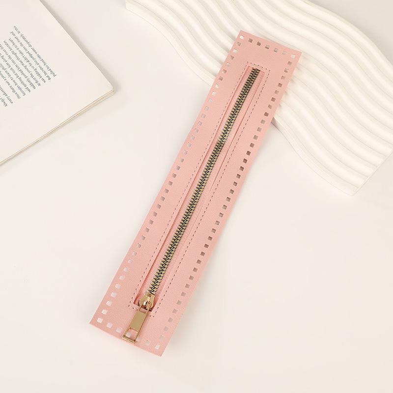 

1 шт. ПУ 27 см Материалы для рукоделия Высокое качество Двусторонний для сумок DIY Кожаная молния Однотонная молния Швейные аксессуары розовый