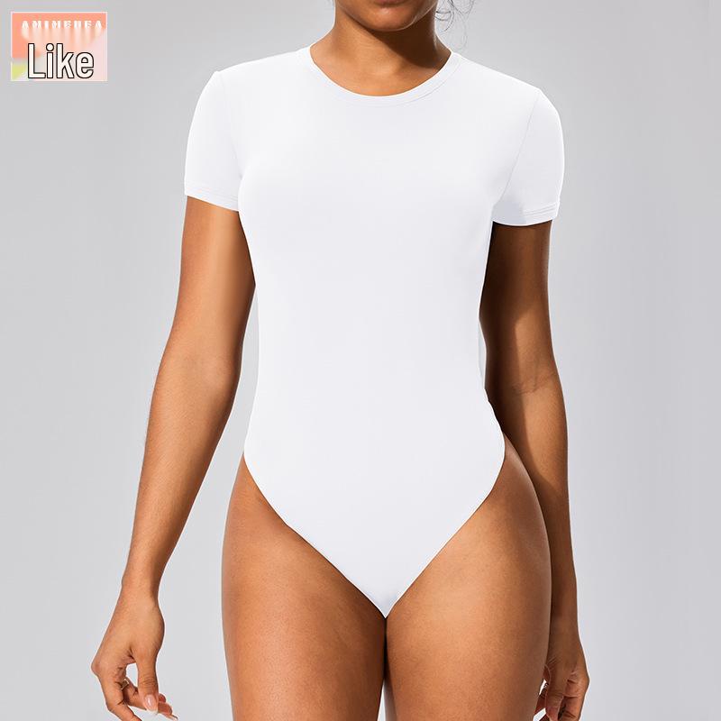 

SSKIMSk Боди-футболка с коротким рукавом для йоги с эффектом лифтинга бедер Small