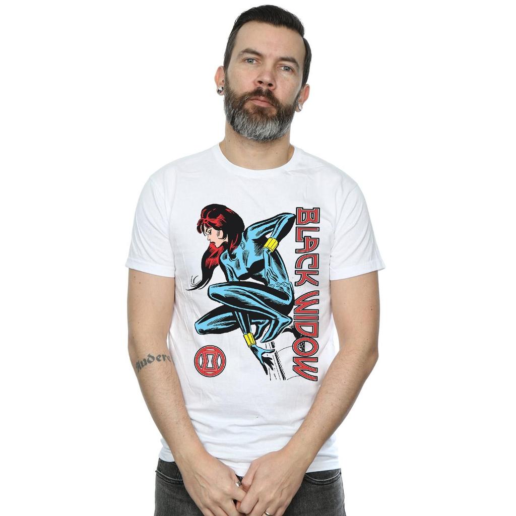 Marvel Mens Black Widow In Action T-Shirt