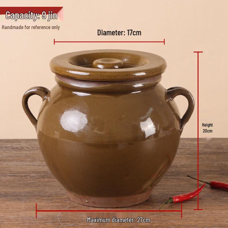 Traditional Ceramic Rice Wine Fermentation Jar