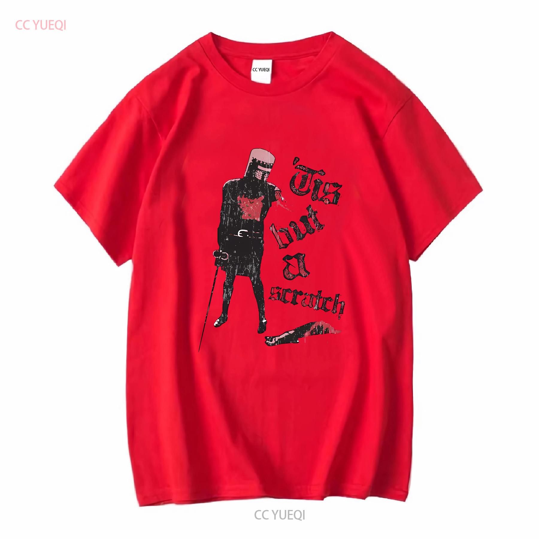 Tis But A Scratch Monty The Knights Python Black Knight of Coconut T Shirt vintage Washed Versatile Unisex Stretched streetwear S