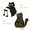 5-teiliges Set schwarze Katzen-Emaille-Broschen Kreative Rucksack-Modepins