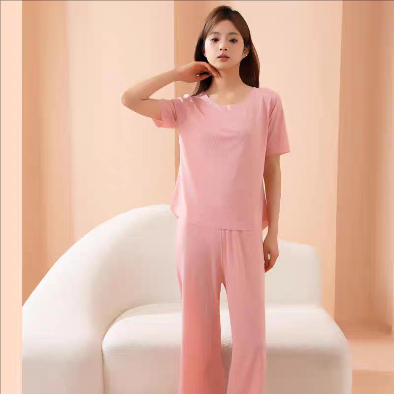 Modal Men's Ice Silk Summer Short-Sleeve Pajamas Set, 2025 New Teen Home Wear.