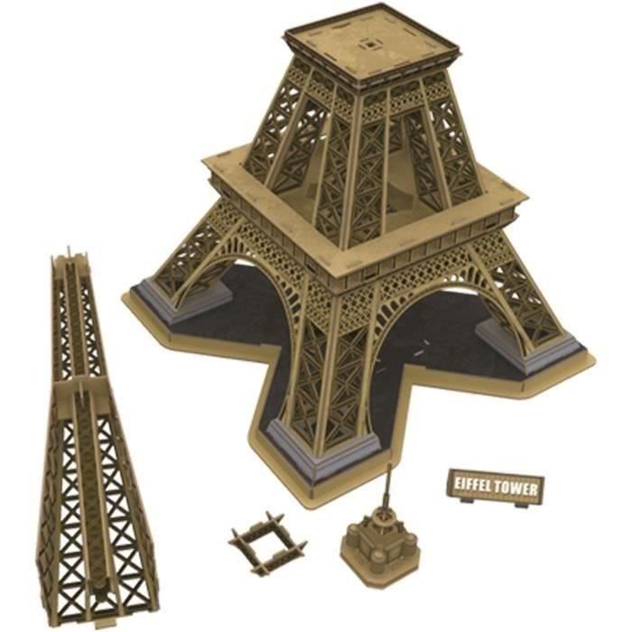 Puzzle 3D - Tour Eiffel - Jeu De Construction - EXPLORA - 80 Pièces - Dès 8 Ans