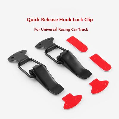 Universal Black Car Trunk Fender Lids Release Fasteners Kit 2pcs