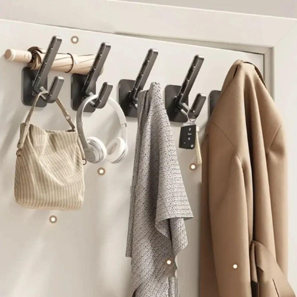 3Pcs Wall Mounted Bedroom Clothes Storage Hooks Bathroom Hangers  Home Storage Supplies