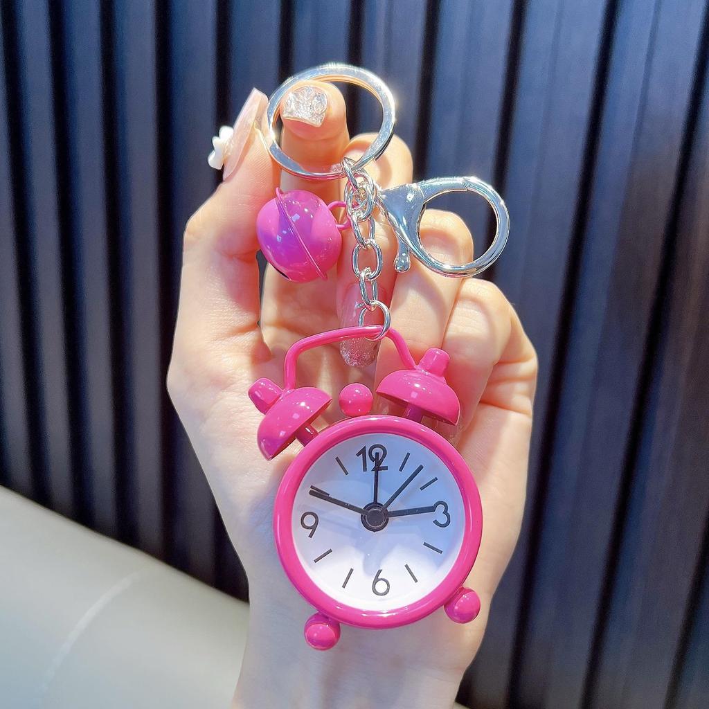 Mini Alarm Clock Keychain: Creative Ornament & Charm for Car, Bag, or Couple Gift