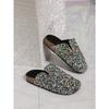 Baotou Brick Slippers, Women's Shoes, Sequins, Semi Slippers, Soft Soled Shoes, Casual Shoes, Non Slip Shoes, Sandals