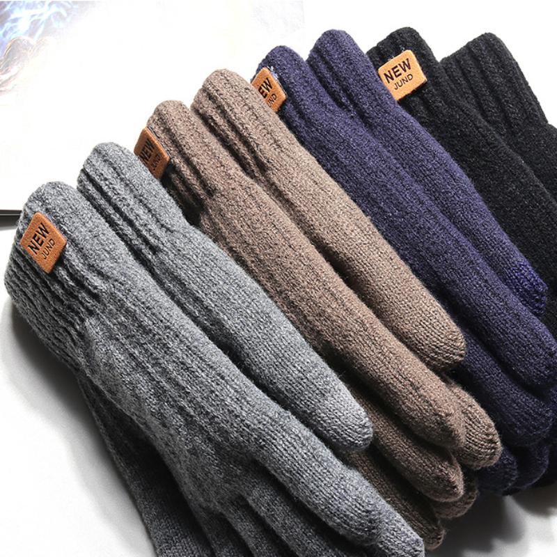 1 par Varme Tykke Plysjfleecefôrede Berøringsskjerm Doble Lag Vinterhansker