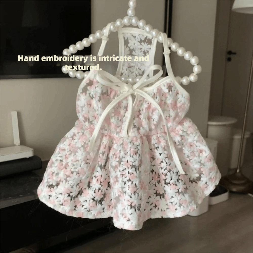 Comfortable Breathable Dog Dress Floral Print Pet Vest Cute Puppy Dress Dogs Cats