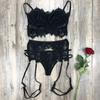 New Lace Sexy Lingerie Transparent Hot Lace Erotic Underwear Bra Set and Garter Hot Erotic Sleepwear Likable  Appeal
